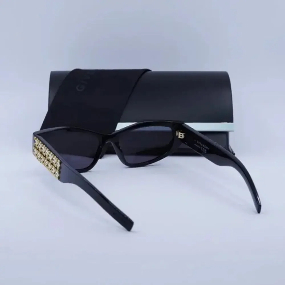 New! Givenchy Elegant Black Sunglasses with Crystals, GV40078I 01A, Authentic
